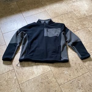 "Cabela's" - men's pull over black/gray knit/fleece jacket